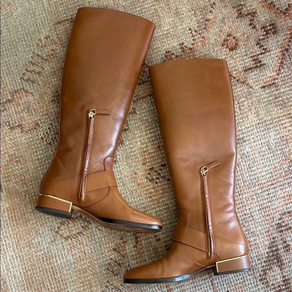 Tory Burch Elegant Brown Knee-High Boots - Picture 3 of 11